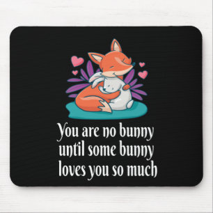 Alfombrilla De Ratón Fox Y Bunny Pareja Aman Amigos De La Paz