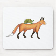 Fox y tortuga Mousepad