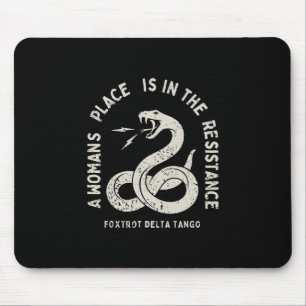 Alfombrilla De Ratón Foxtrot Delta Tango Resistir Anti Trump Serpiente