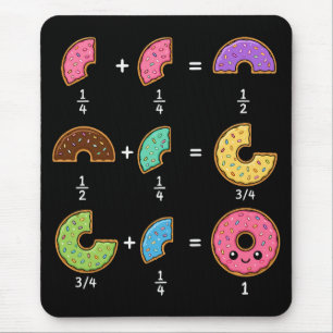 Alfombrilla De Ratón Fracciones de Donut Humor de Aprendizaje de Matemá