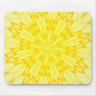 Alfombrilla De Ratón Fractal amarillo del flor