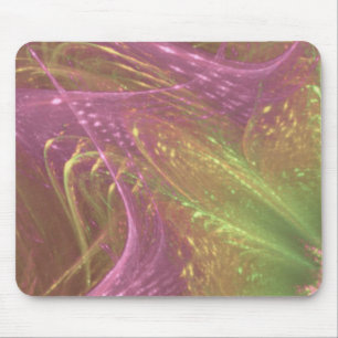 Alfombrilla De Ratón Fractal asimétrico Mágico Verde Mousepad