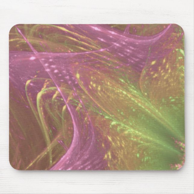 Alfombrilla De Ratón Fractal asimétrico Mágico Verde Mousepad (Frente)
