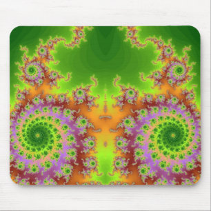 Alfombrilla De Ratón Fractal de ojos verdes
