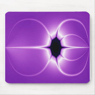 Alfombrilla De Ratón Fractal morado y blanco