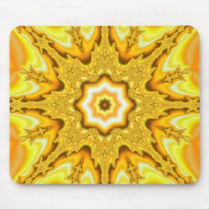 Alfombrilla De Ratón Fractal Mousepad de la estrella del oro