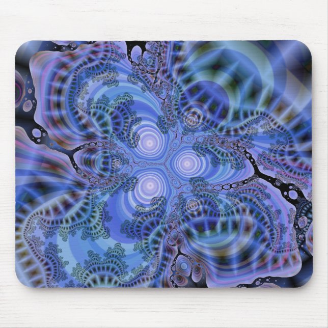 Alfombrilla De Ratón Fractal Mousepad "de los azules" (Frente)