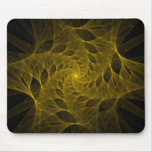 Alfombrilla De Ratón Fractal Mousepad espiral amarillo