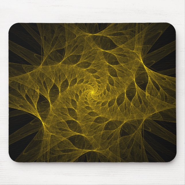 Alfombrilla De Ratón Fractal Mousepad espiral amarillo (Frente)