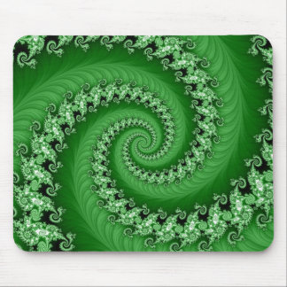 Alfombrilla De Ratón Fractal Mousepad espiral doble verde