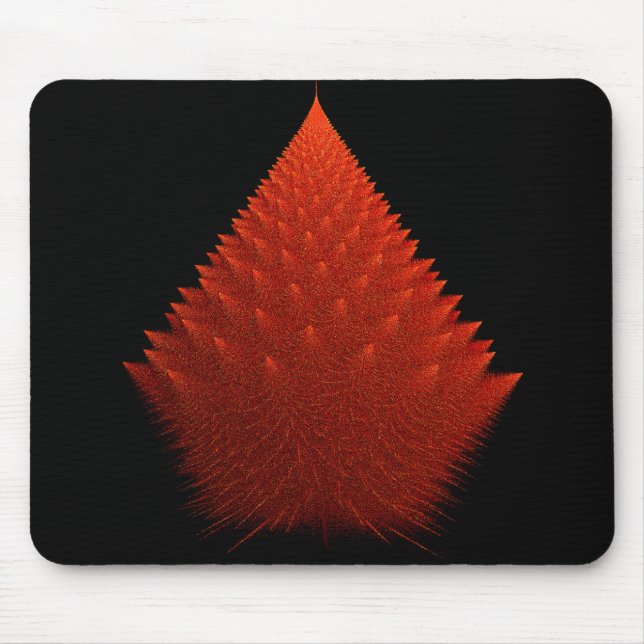 Alfombrilla De Ratón Fractal Spiky Red "Tree" con Spikes (Frente)