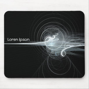 Alfombrilla De Ratón Fractal Swirl II - Negro
