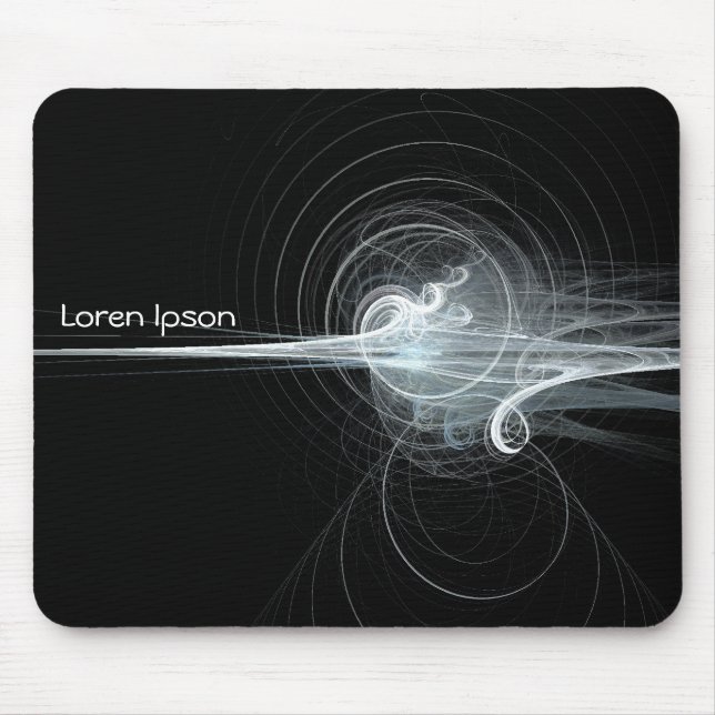 Alfombrilla De Ratón Fractal Swirl II - Negro (Frente)