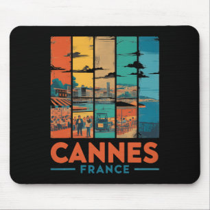 Alfombrilla De Ratón Francia Cannes Riviera Francesa Playas Viaje Vinta
