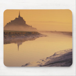 Alfombrilla De Ratón FRANCIA, Normandía Mont St. Michel. Luz de la maña