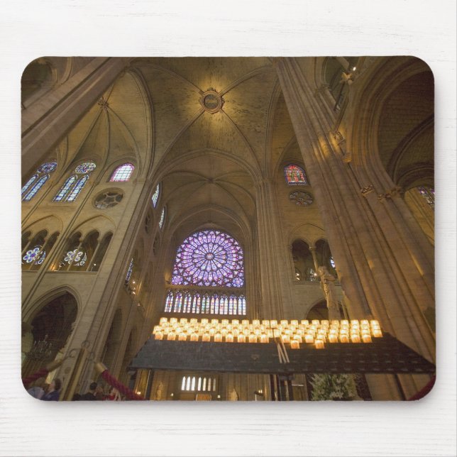 Alfombrilla De Ratón Francia, París. Interior de la Catedral de Notre D (Frente)