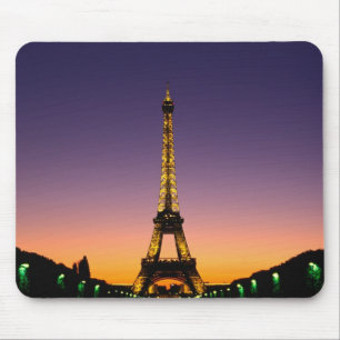Alfombrilla De Ratón Francia, París, Torre Eiffel al atardecer.