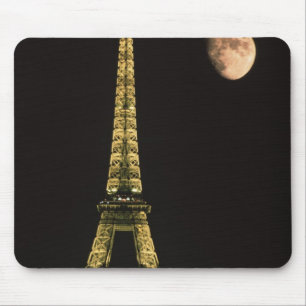 Alfombrilla De Ratón Francia, París. Torre Eiffel de noche con