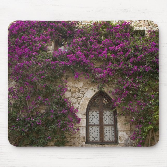 Alfombrilla De Ratón Francia, Provenza, Eze.Rosa brillante  (Frente)
