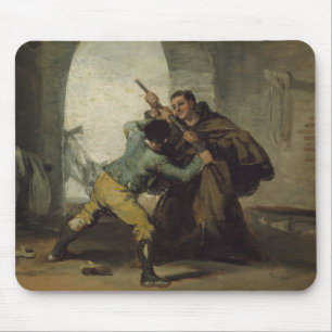 Alfombrilla De Ratón Francisco Goya - Friar Pedro lucha contra la pisto