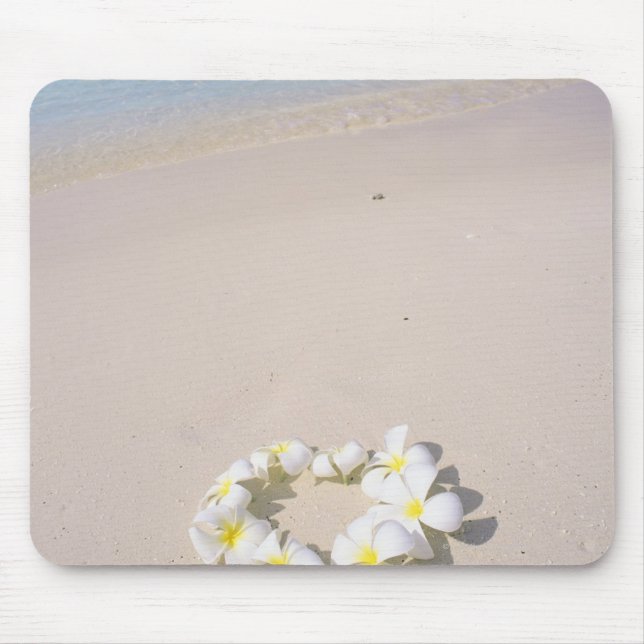 Alfombrilla De Ratón Frangipani en la playa (Frente)