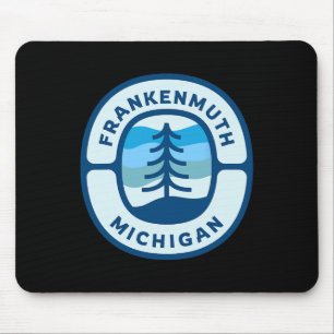 Alfombrilla De Ratón Frankenmuth Michigan Mi Retro Winter Forest Souven