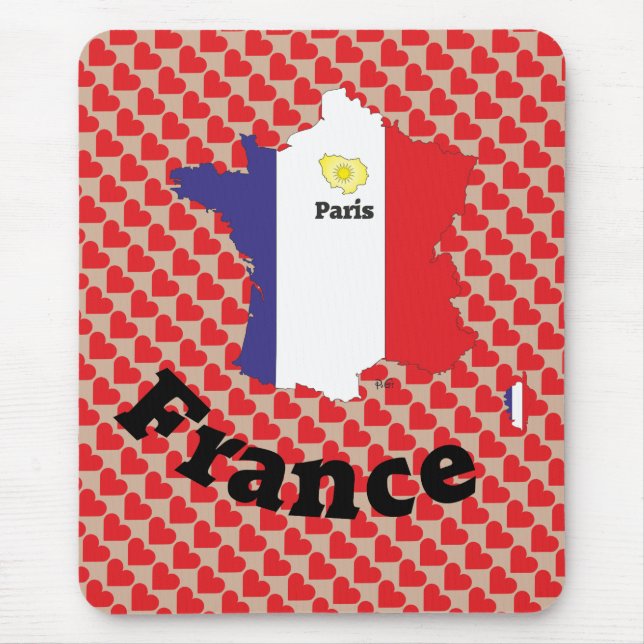 Alfombrilla De Ratón Frankreich - Francia Mousepad (Frente)