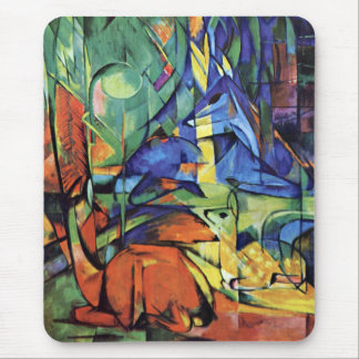 Alfombrilla De Ratón Franz Marc - ciervo en el bosque (ii)