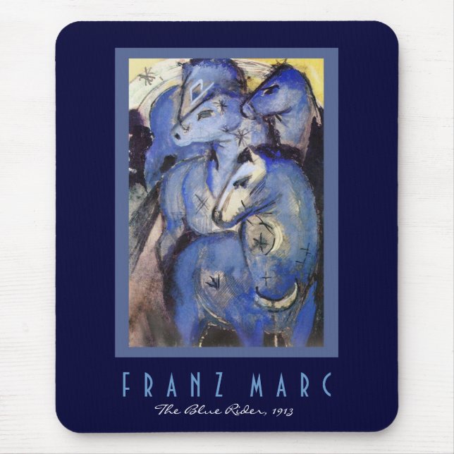 Alfombrilla De Ratón Franz Marc - el jinete azul - arte del (Frente)