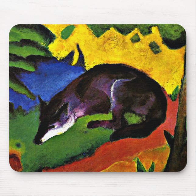 Alfombrilla De Ratón Franz Marc - Fox azul (Frente)