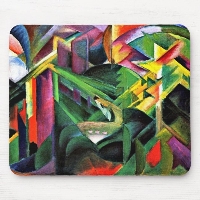 Alfombrilla De Ratón Franz Marc - Venado en un Jardín Monasterio (Frente)