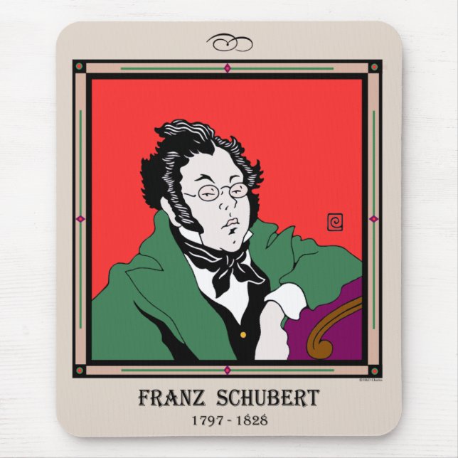 Alfombrilla De Ratón Franz Schubert Mousepad (Frente)