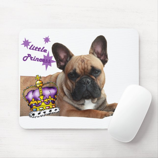 Alfombrilla De Ratón französische Bulldogge kleine Prinzessin (Con ratón)