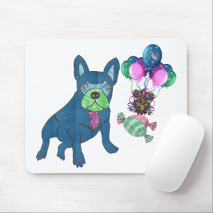 Alfombrilla De Ratón Französische Bulldogge mit Luftballons Mousepad