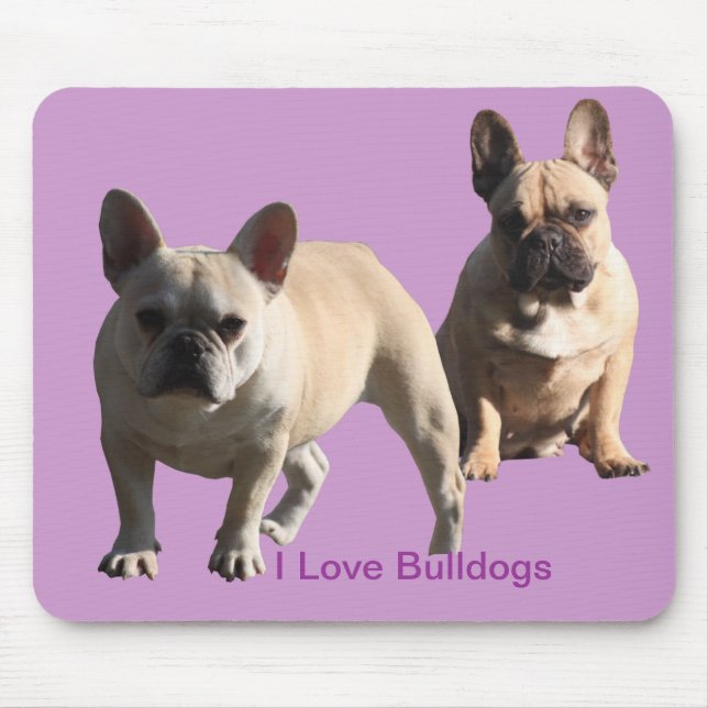 Alfombrilla De Ratón Französische Bulldoggen Mousepad (Frente)