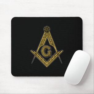 Alfombrilla De Ratón Freemason (negro y oro)