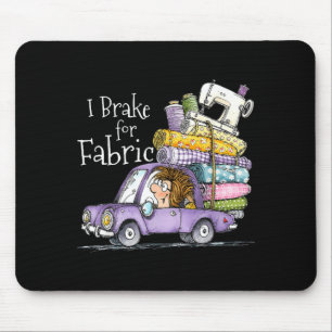 Alfombrilla De Ratón Frena por tela divertida linda coche quilt costura