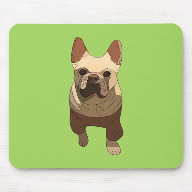 Alfombrilla De Ratón French Bulldog, Lime Green (Frente)