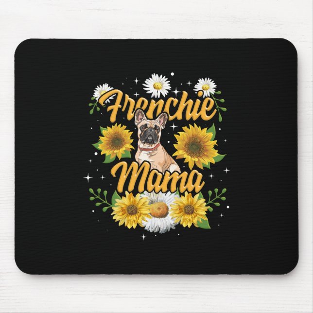 Alfombrilla De Ratón Frenchie Mama Bulldog francés Perro Giro (Frente)