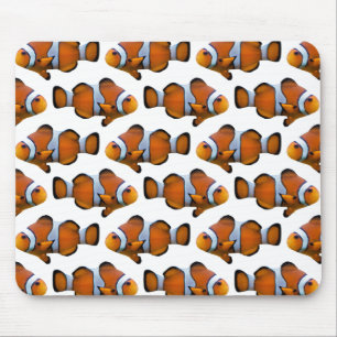 Alfombrilla De Ratón Frenesí Mousemat de Clownfish (blanco)