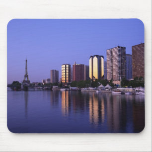 Alfombrilla De Ratón Frente del Sena y Torre Eiffel, París, Francia