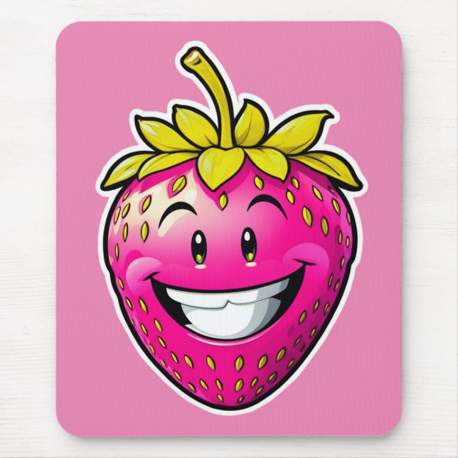 Alfombrilla De Ratón Fresa rosa (Frente)