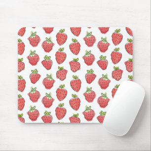Alfombrilla De Ratón Fresas acuarelas