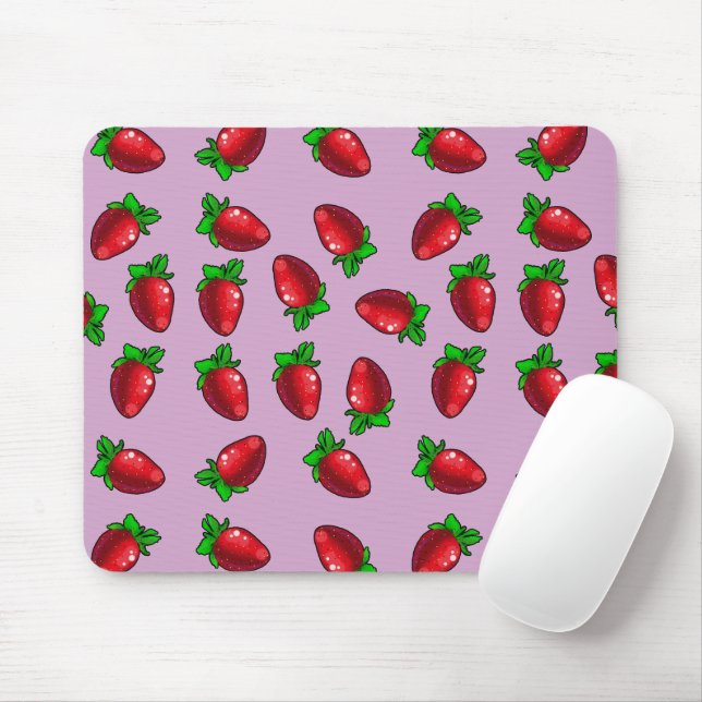 Alfombrilla De Ratón Fresas Frescas (Con ratón)