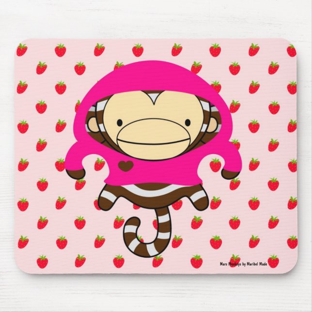 Alfombrilla De Ratón Fresas Mousepad - LULU del mono de Marte (Frente)