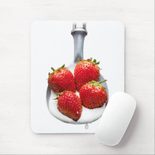 Alfombrilla De Ratón Fresas y Crema