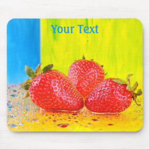 Alfombrilla De Ratón Fresas y nasas de agua Mousepad