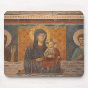 Alfombrilla De Ratón Fresco De Madonna Y Niño