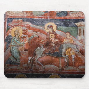 Alfombrilla De Ratón Frescos de la Iglesia Serbia del siglo XIV,