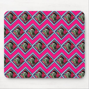 Alfombrilla De Ratón Frida Kahlo Retro Denim Diamond